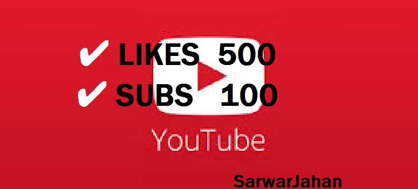 will Add 500+ Youtube Likes & 50++ Human Verified YT Subscribers