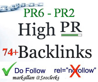 will create 74 DOFOLLOW 4PR6 10PR5 20PR4 20PR3 20PR2 of Actual Page Dofollow Backlinks