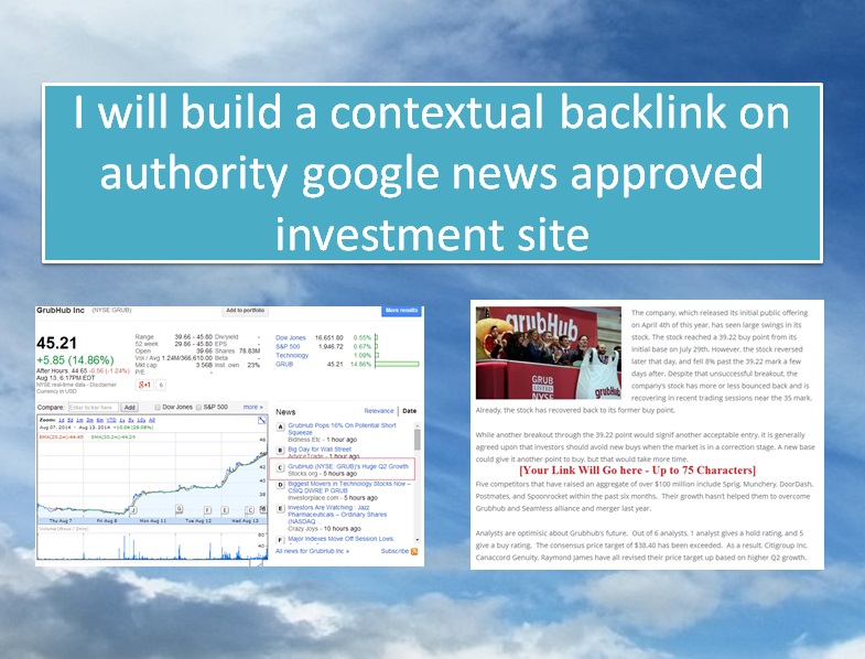 will 1x Contextual Backlink on Authority Google News Approved Investment Site