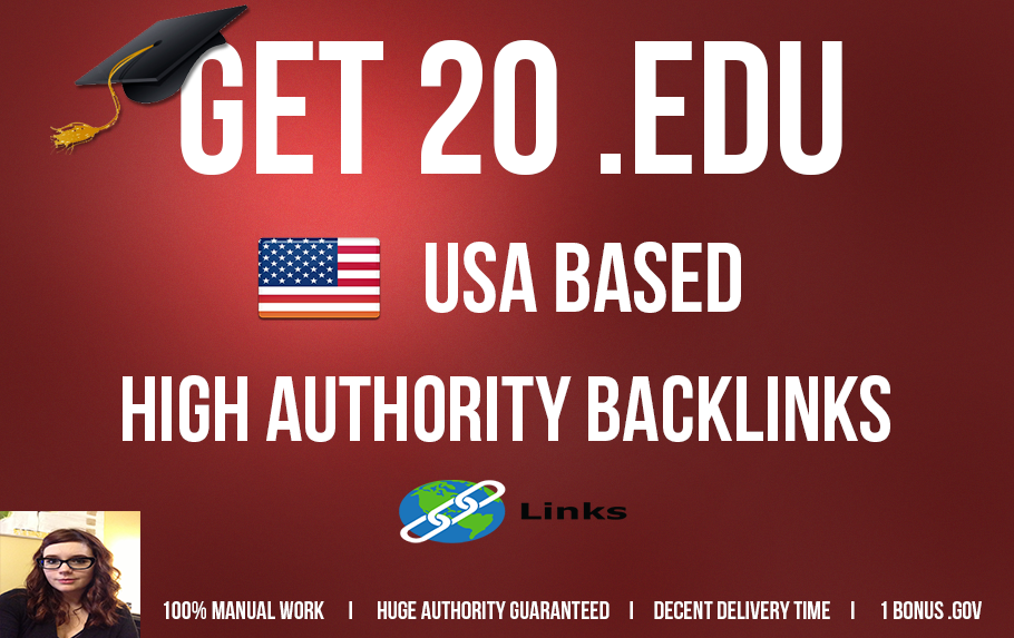 will I will manually Do 20 USA Based Edu Backlinks Huge Authority