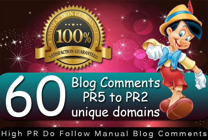 will I will give you 60 backlinks Unique domains all do follow PR5 to PR2