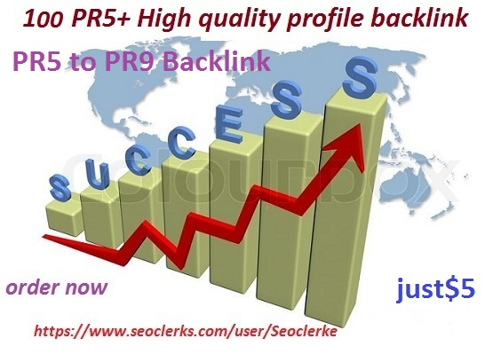 I will crate 100 PR5+ high quality profile backlinks