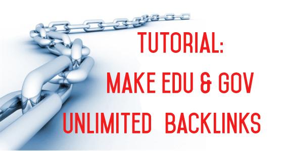 will I will teach how to make EDU & GOV BACKLINKS