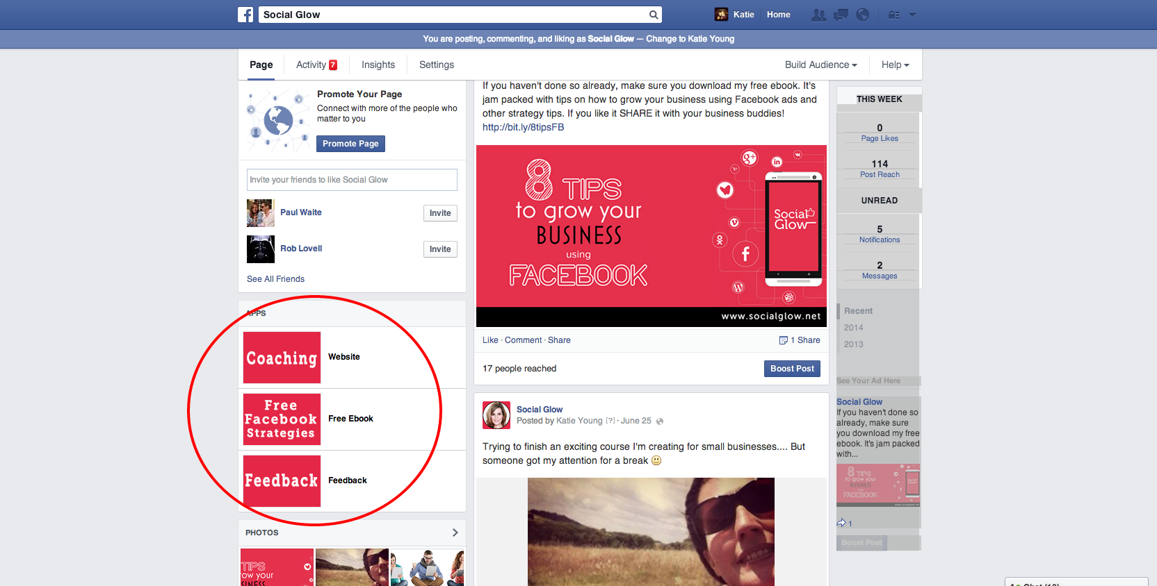 will Fit your website into your facebook page on a tab plus 2 other social media apps