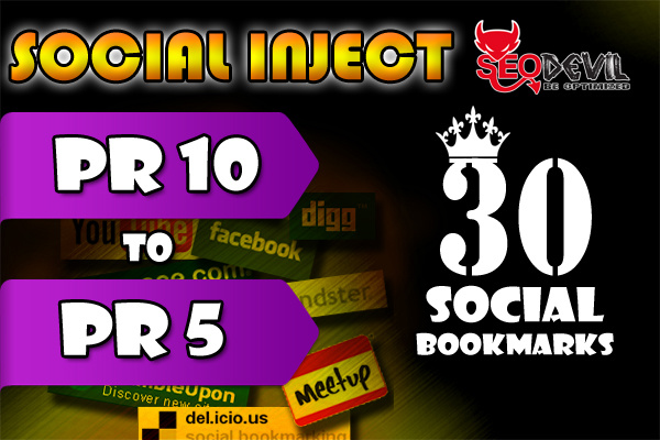 will Get 30 Pr10 Social Bookmark With 100 Bonus Backlinks