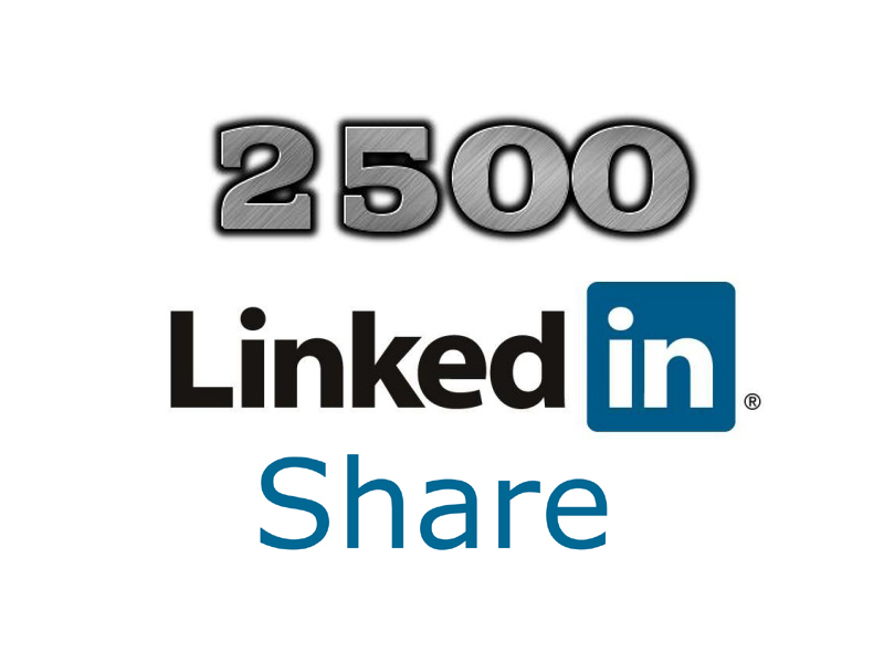 will I will promote 2500 Linkedin Share