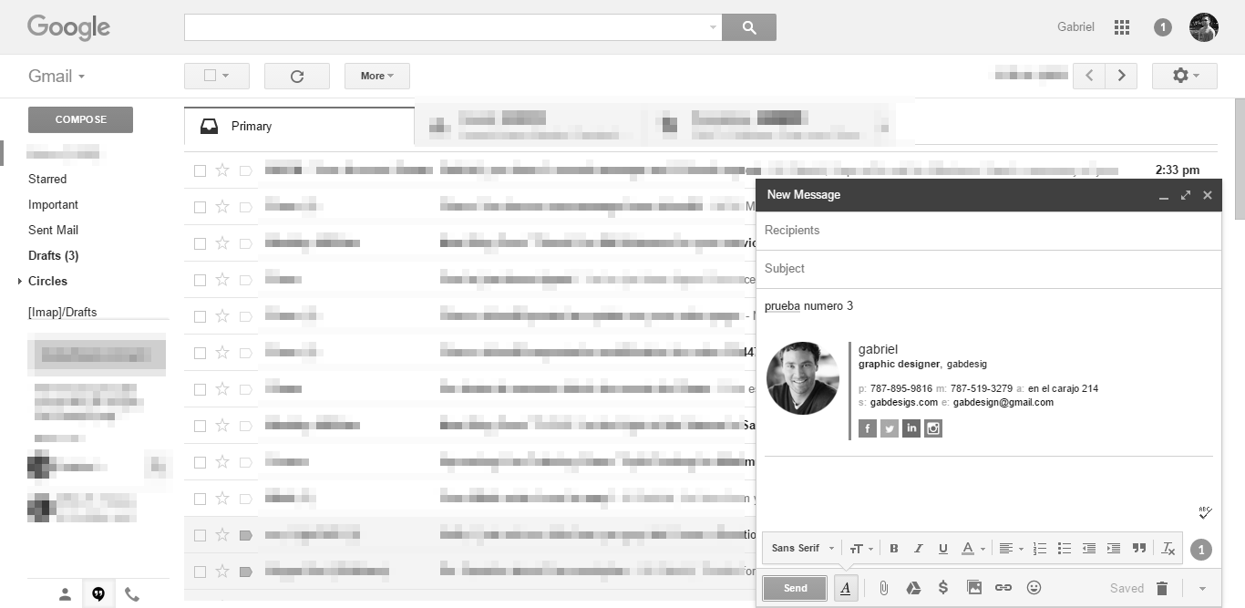 will I will send you HTML email signature
