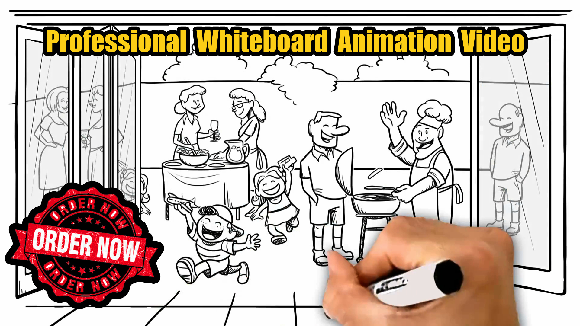 will Get a Customized Whiteboard animation digital hand drawn video scribe