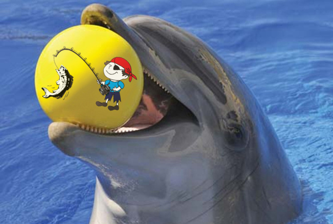 will I will write message or put your Logo,Text, Photo etc on a ball of the Dolphin Lip