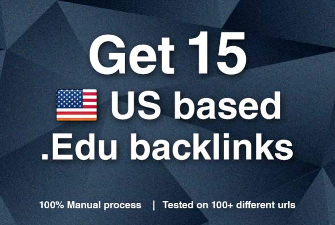 will I will build 15 US based Edu Backlinks excellent Website and youtube seo