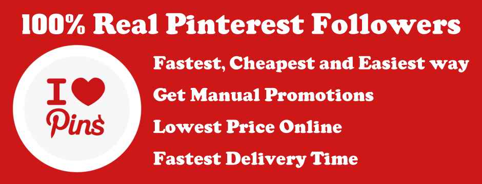 will 100% real 550 Pinterest followers only