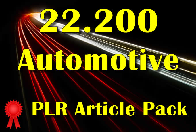 will I will give you 22200 AUTOMOTIVE Plr Article Collection Pack
