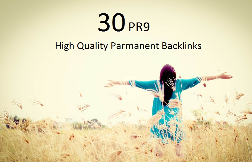will I will create 30 Pr9 High Quality Backlinks