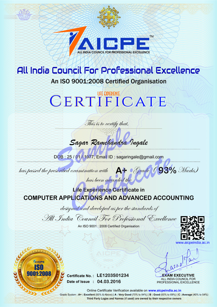 will Life Experience Degree by AICPE - All India Council for Professional Excellence