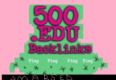 will get 500 EDU links for your website, edu links for any type of url through blog comments