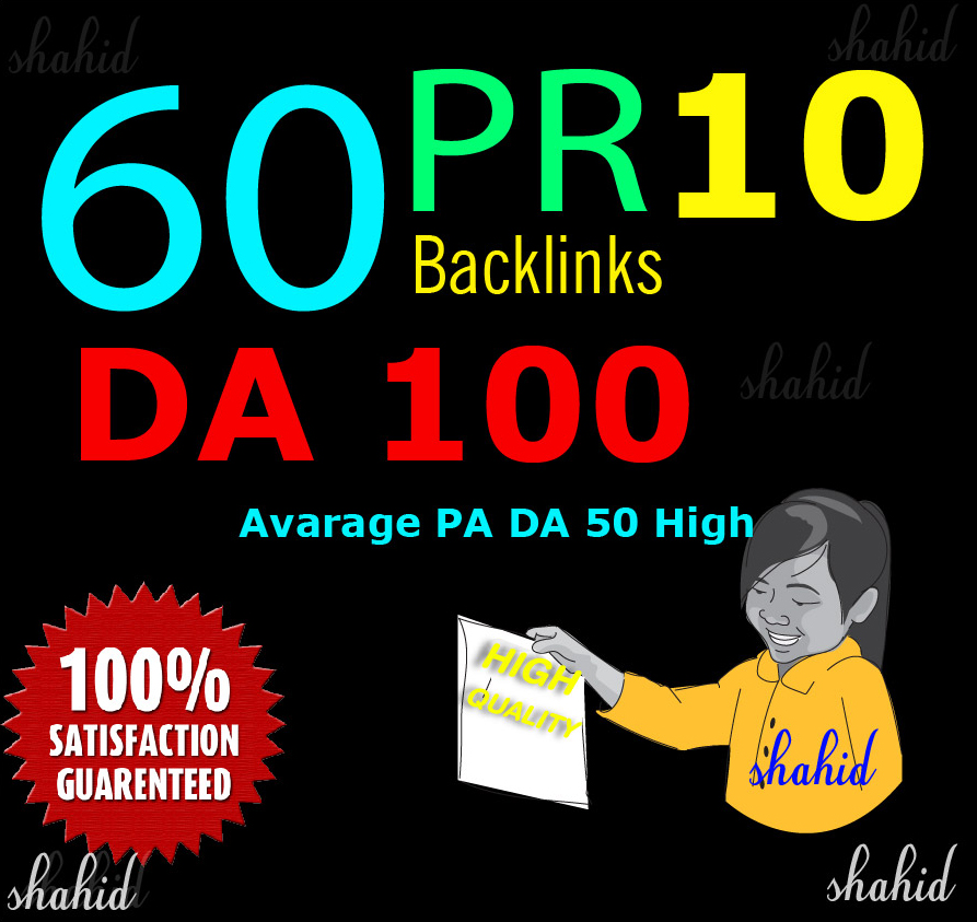 will Create Manually 60 High Domain Authority Backlinks Service For You