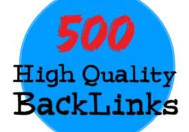 Create 500 High PR Quality Strong Backlinks