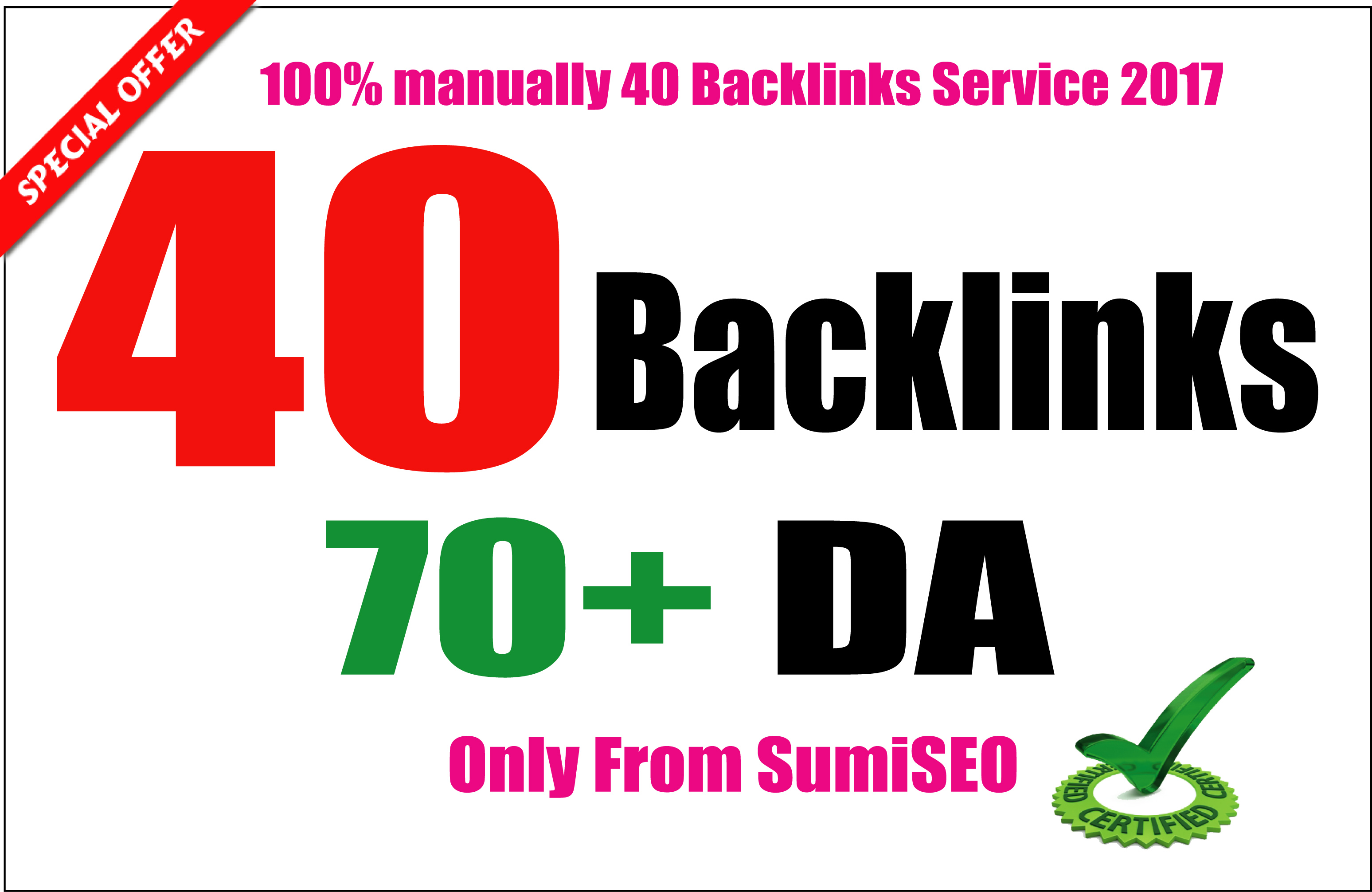 create 40 Backlinks From Da 70 to 100, Skyrocket Your Ranking