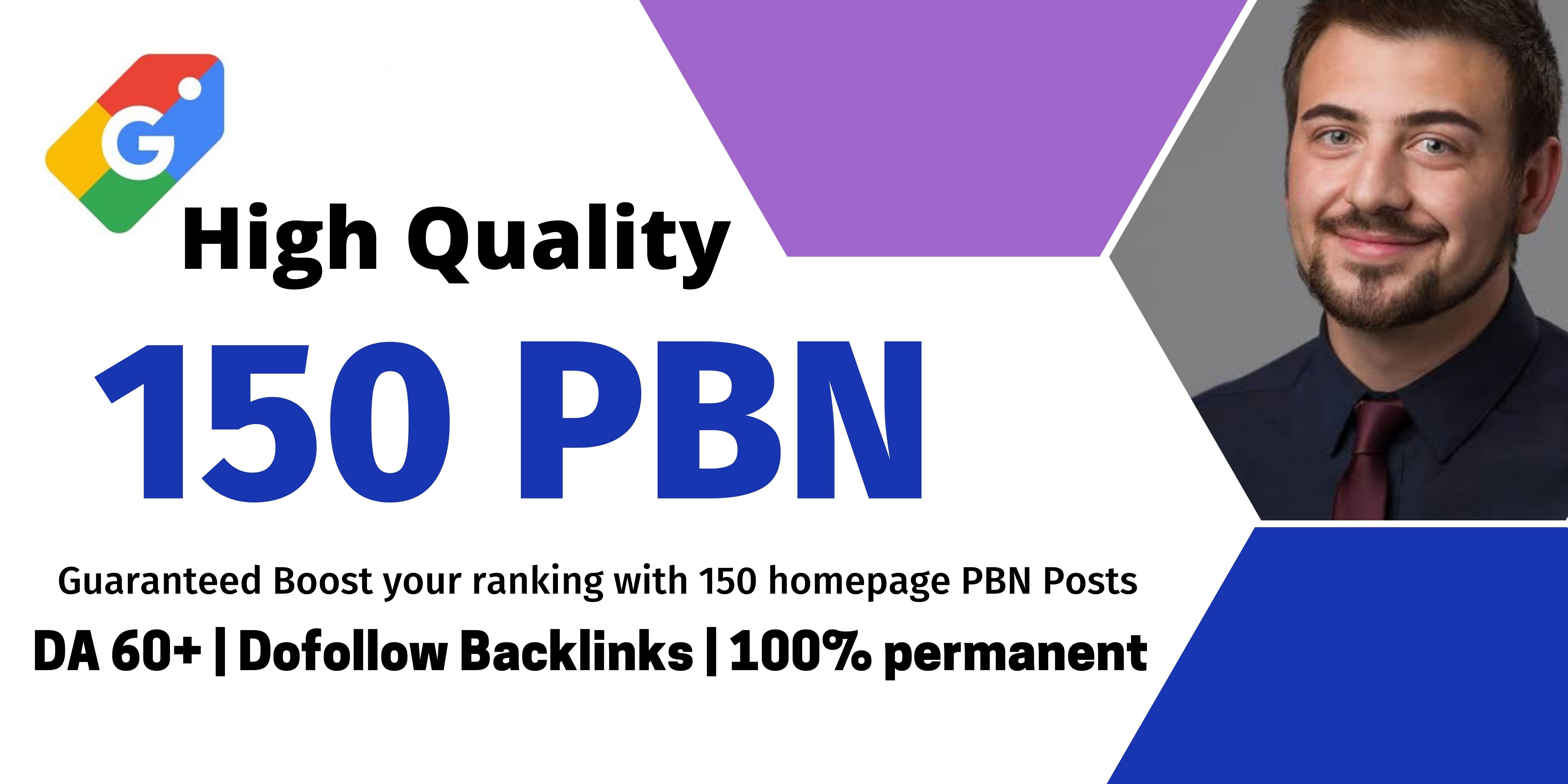 Get 150 DA 60+ Homepage PBN Backlinks