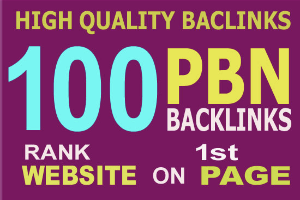 I will 100 PBN DA 30 TO 40 HomePage high quality permanent Dofollow backlinks
