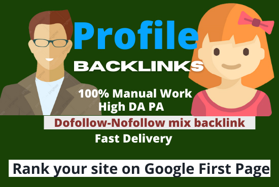 40 Profile Backlinks High Quality permanent link building unique backlinks