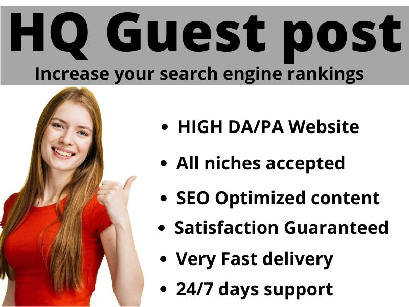 Write & Publish 5 niche related guest post 80+ blogs with permanent backlinks