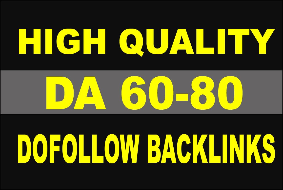I will do high quality DA 80 dofollow contextual backlinks 