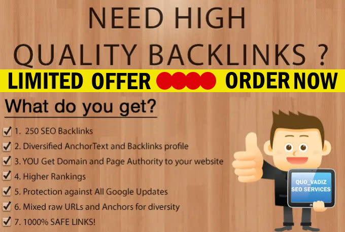 Create 250 high quality backlinks improves SEO in 2021