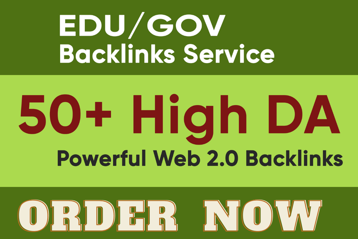  Create 50 manual gov and edu backlinks for google top ranking