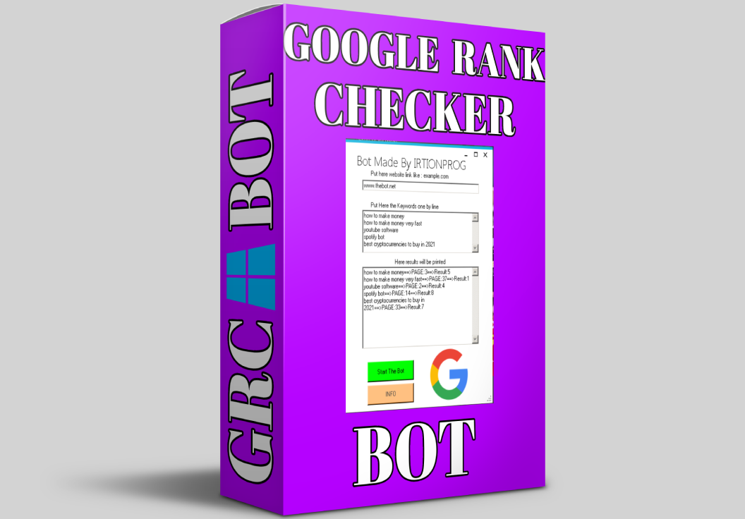 Google Bulk Url Rank Checker Bot