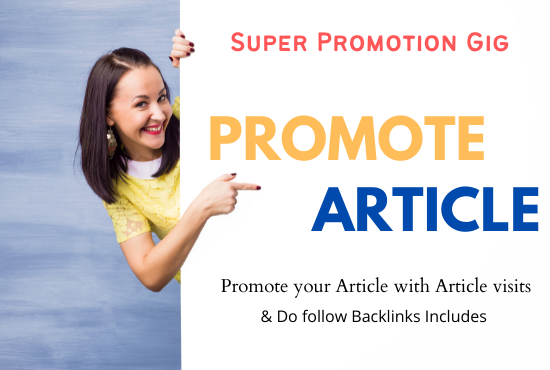 I will Promote Your Article Via Premium Monty Service