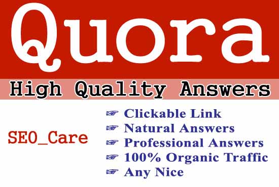 12 Quora Answers with Backlink for Targeted Traffic