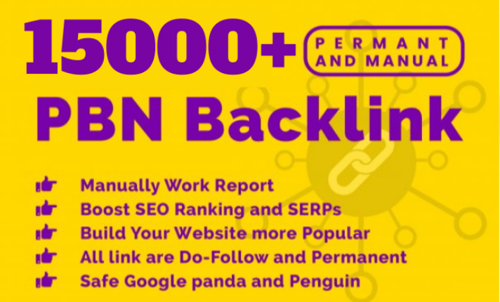 15000+ PBN Web 2.0 Permanent Homepage Backlinks