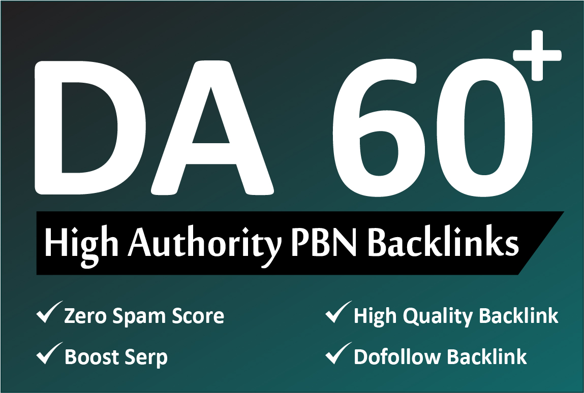 Create 25 DA 60+ Homepage PBN Backlinks