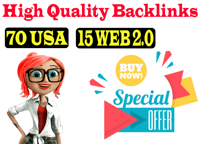 I will build 70 high da profile backlinks and 15 web2.0 backlinks