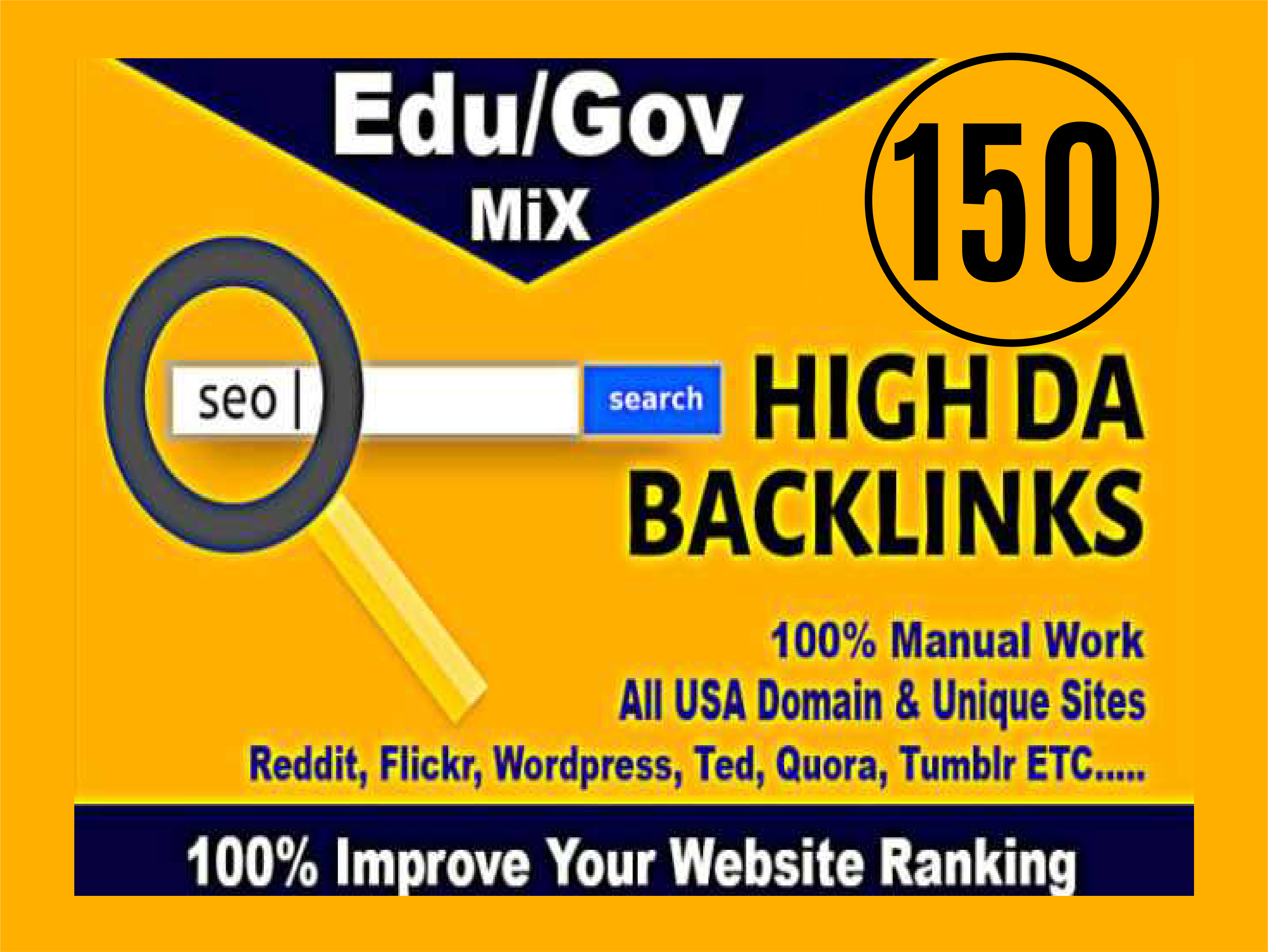 Create 150 EDU-GOV Backlinks High Authority Site to Boost Your Google Rank