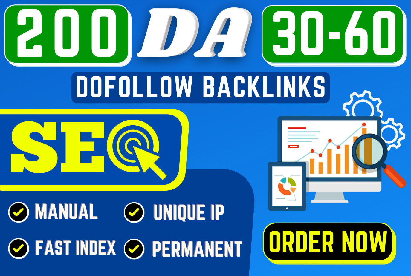 build 200 dofollow permanent homepage da 30 plus SEO backlinks