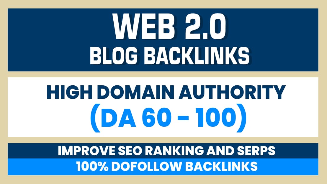 Create 100 powerful web 2 0 dofollow SEO backlinks