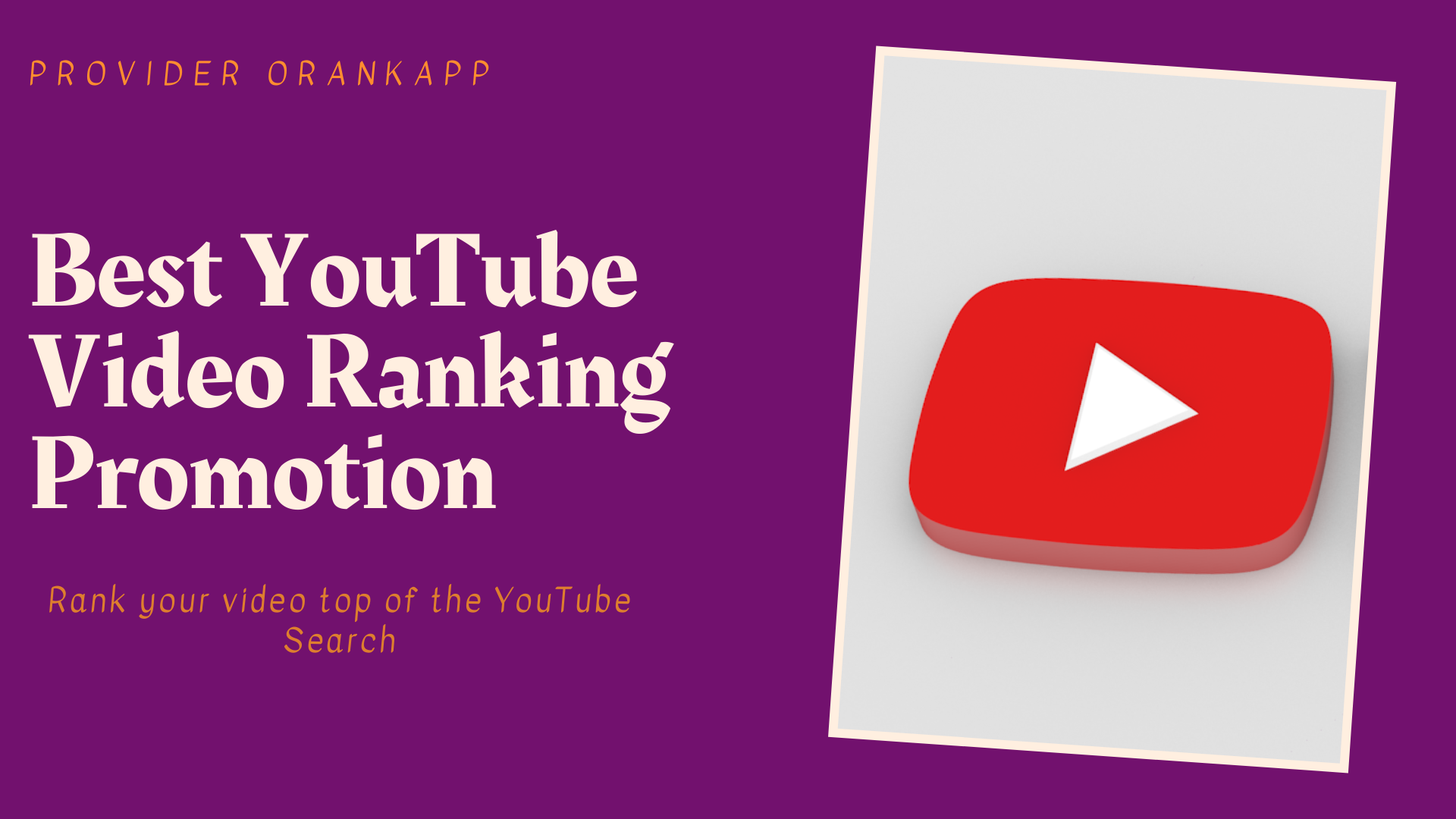 Organically YouTube Video Ranking on Fast Page with Viral Promotion With Real Audience