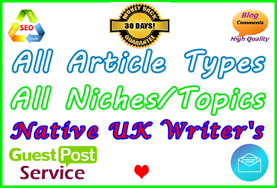 Create 300-500 Words Any Articles Type Any Niche by UK Native Citizen