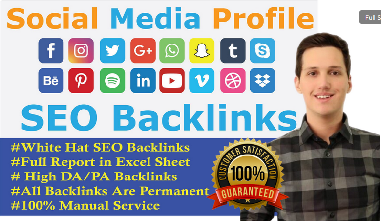 I will create manually 200+ social media profiles seo backlinks