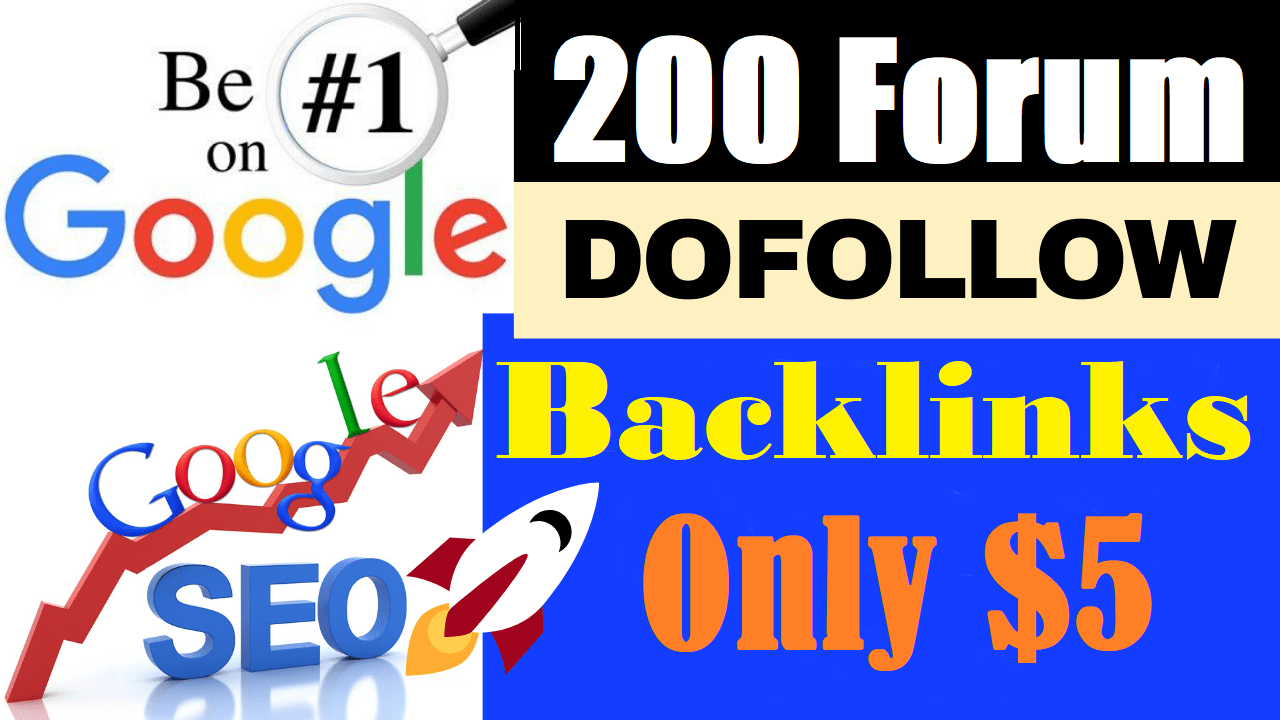 I will do 200 high authority dofollow forum profile backlinks with google ranking