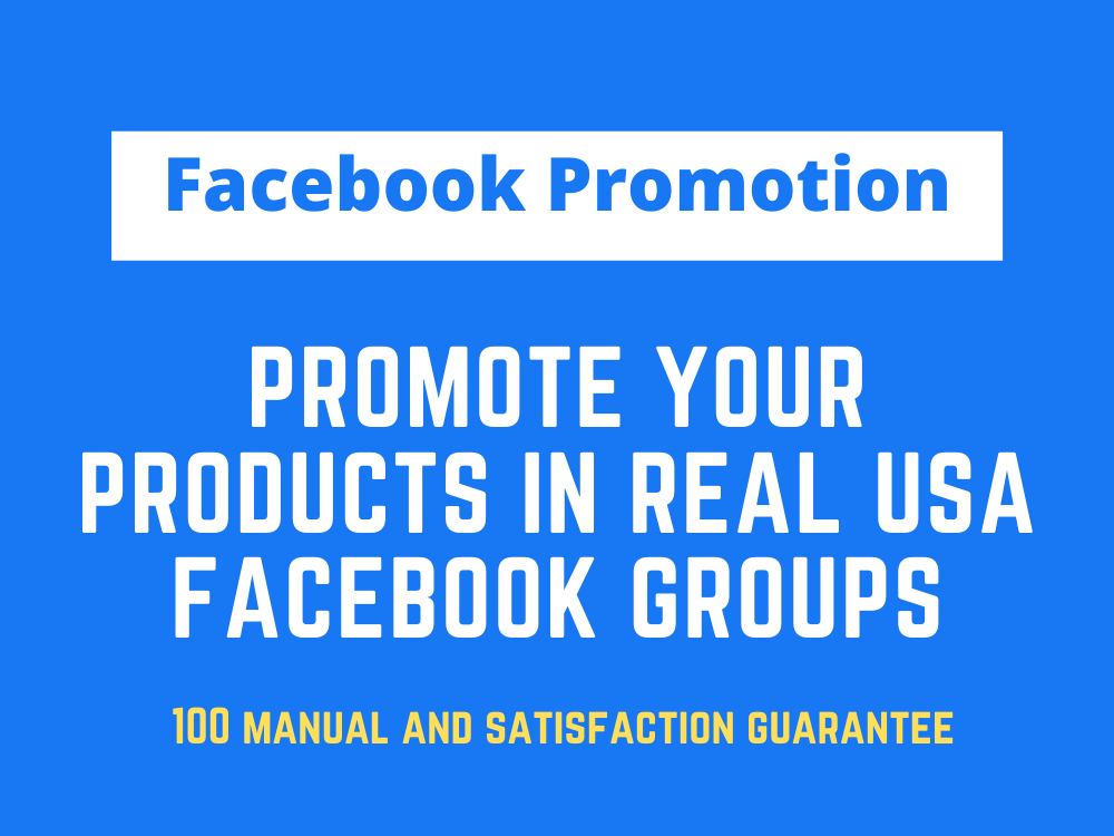 I will promote your products in actual USA Facebook groups