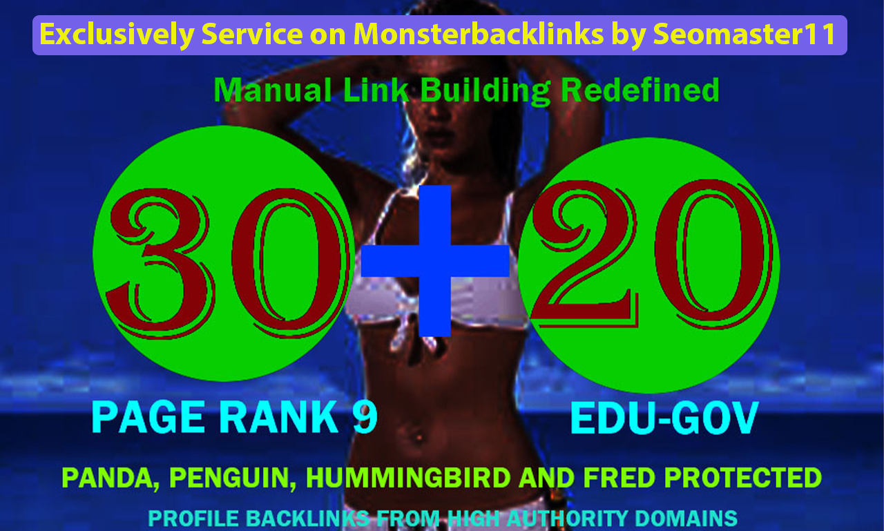 l Will Do Manually 30 PR9 +20 EDU.GOV High SEO Authority Backlinks - For Your Google Ranking