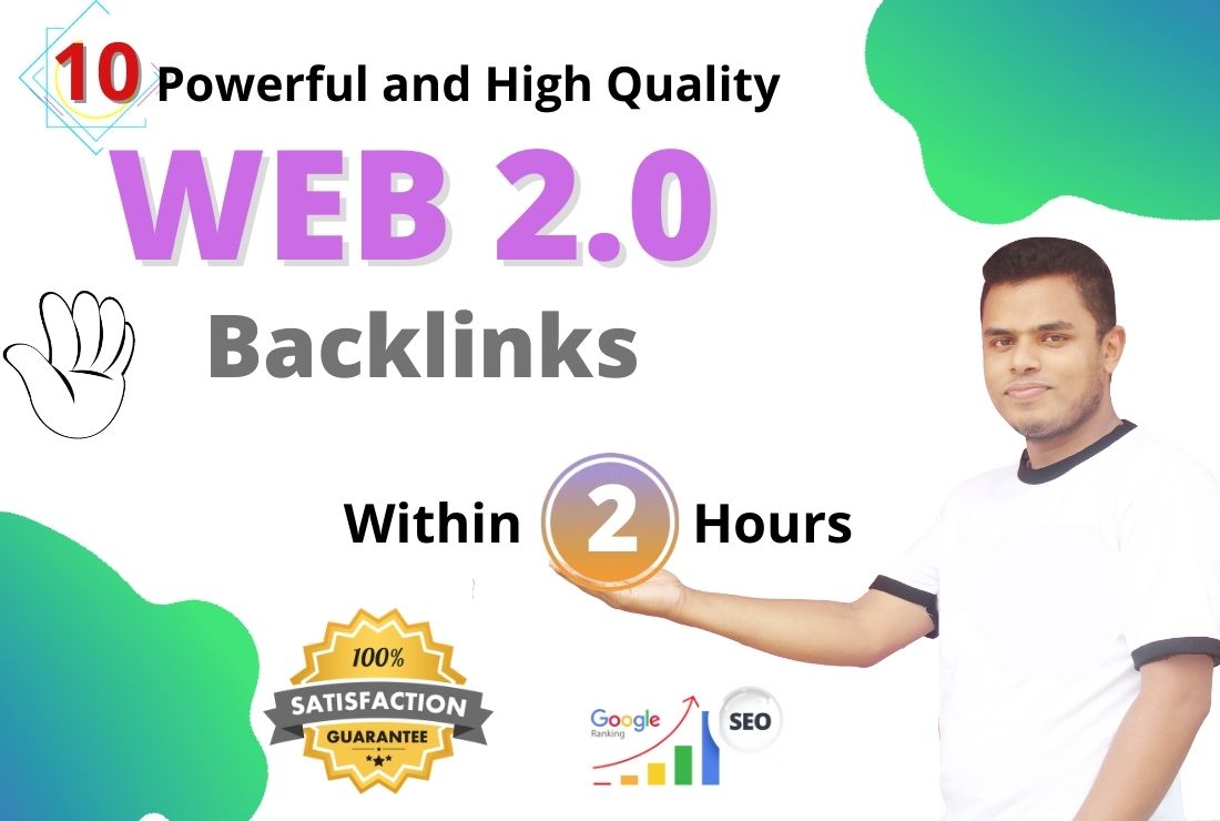 I will Build 10 High Authority Do Follow WEB 2.0 Backlinks for SEO service