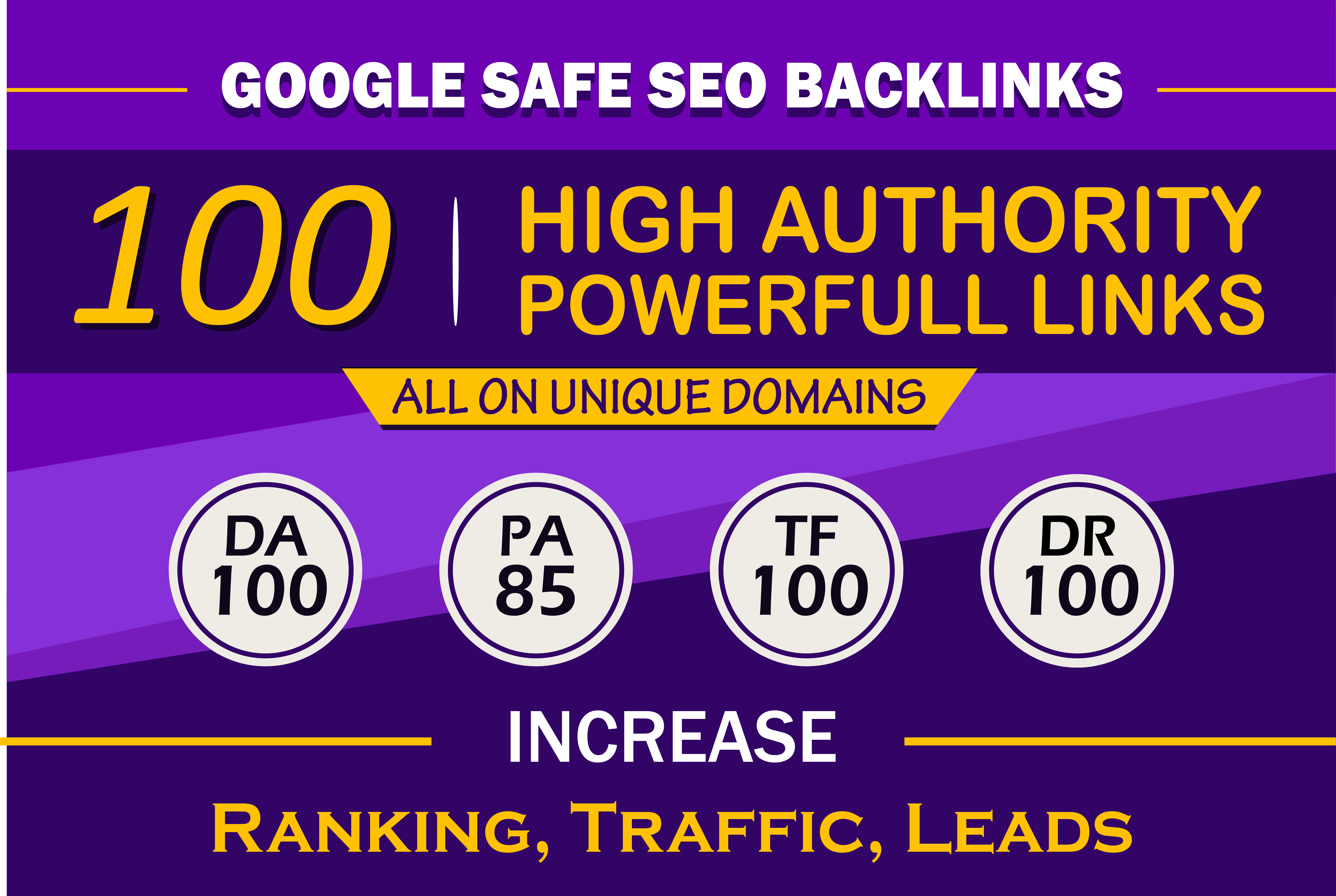 Boost your ranking on Google with 100 High Authority Seo Backlinks