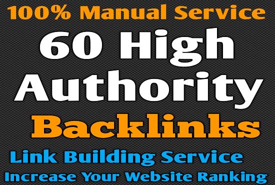 I will do 60 high authority SEO backlinks building link.