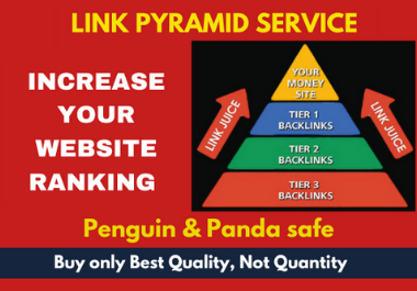 Exclusive 4 Tier Link Pyramid Service Boost Your Site Top On Rank on Google 1st page 