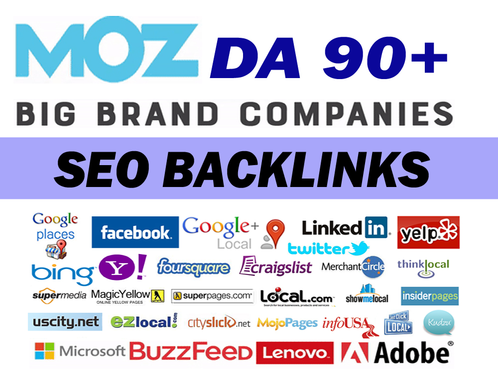 DA 90+ Exclusive 50 SEO backlinks from big-brand companies to promote ranking fast