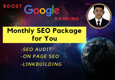 I will do monthly SEO Package for your website 
